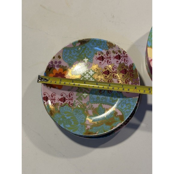 Rosanna Spice Dessert Plates 8” Porcelain Set of 4 Original Box Floral Asian - Picture 6 of 11